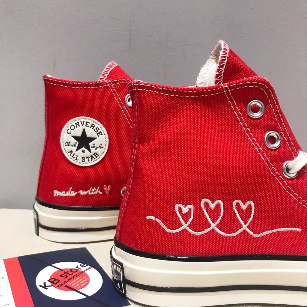 Giày Converse 1970s đỏ cổ cao valentine