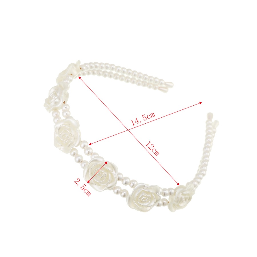 Băng Đô Hai Lớp Đính Hạt Ngọc Trai Hình Hoa Phong Cách Hàn Quốc Cho Nữ