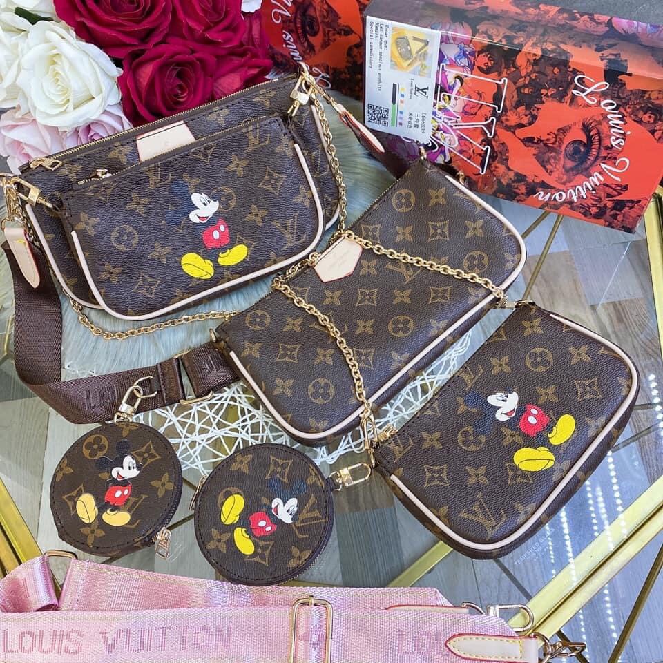Túi LV mickey set 3 fullbox