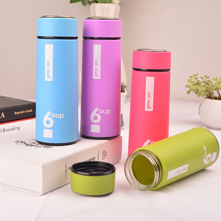 Bình Nước Giữ Nhiệt Lõi Thủy Tinh 6OUP/LOVE In Hình Cute 450ml BGN02