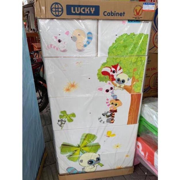 Tủ nhựa Việt Nhật 5 tầng 6 ngăn 60x48x122cm