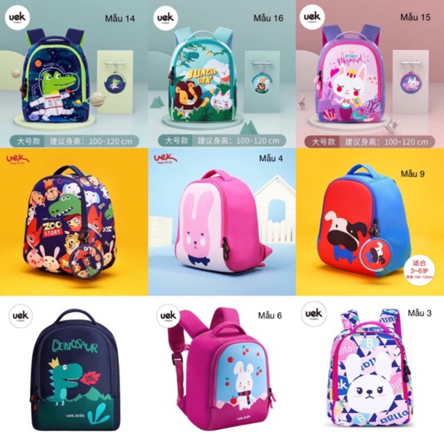 Balô UEK chính hãng fullbox size S/M tặng kèm túi nhỏ