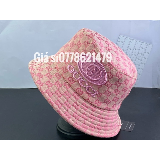 Mũ bo bucket vải G? Thêu logo - nón vành hàn quốc 2 lớp cá tính thời trang nữ
