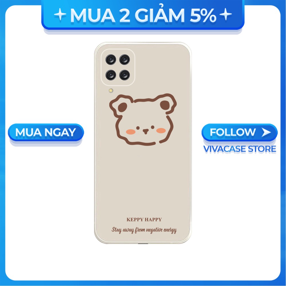 Ốp lưng cạnh vuông Samsung A10/A30S/A72/A50S/A32/...viền bảo vệ camera hình Keppy. Happy