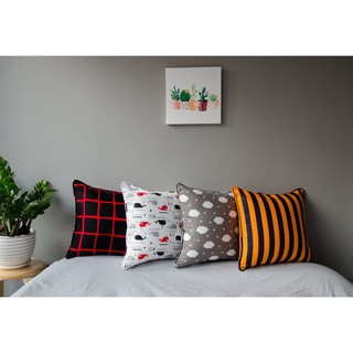 [Hoàn 10k xu đơn 50k] Vỏ gối vuông Ninos các màu họa tiết 45cm x 45cm