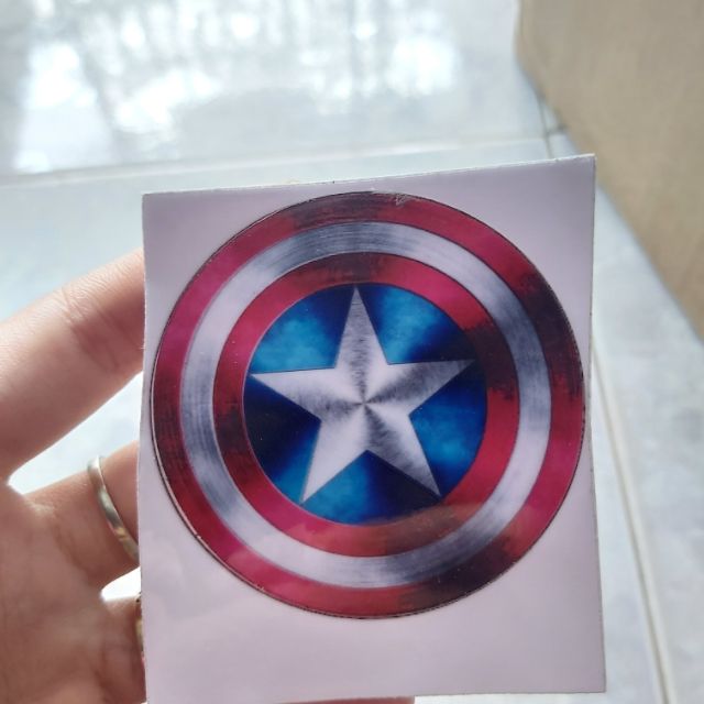 Tem Logo Decal Khiên Captian America Dán Xe Dán Nón Giá Rẻ