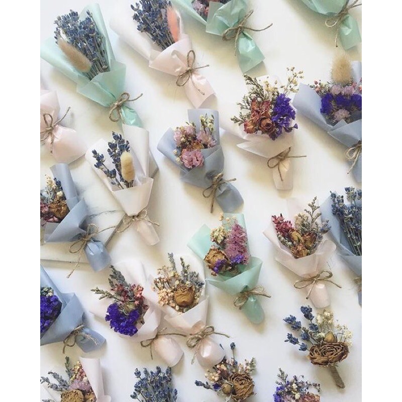 Bó hoa khô mini làm quà tặng, chúc mừng, tri ân | BigBuy360 - bigbuy360.vn