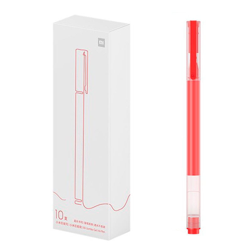 Bộ 10 Bút bi nước Xiaomi Mi Jumbo Gel Ink Pen MJZXB02WC 0.5mm cao cấp nhiều mực gấp 4 lần - Minh Tín Shop