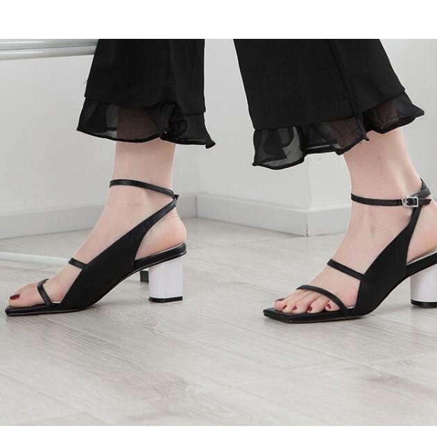 Giày Sandal gót tròn cao 5 phân trẻ trung  LNS21