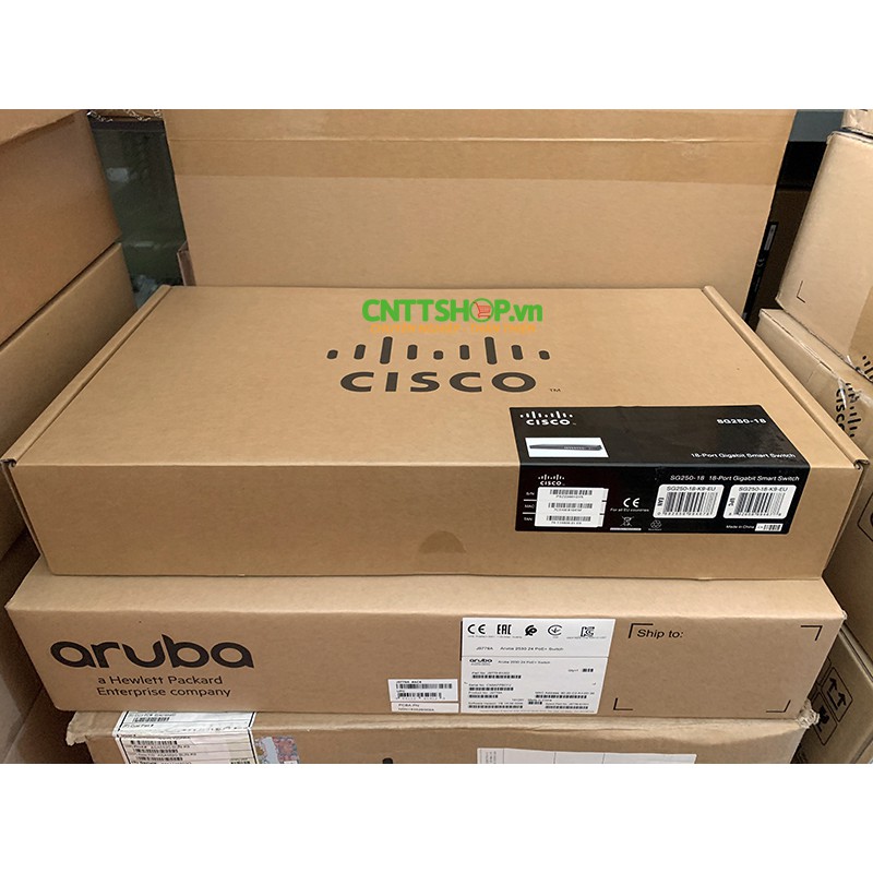 SG250-18-K9-EU Bộ chia mạng Switch Cisco 16 cổng 10/100/1000, 2GE Uplink