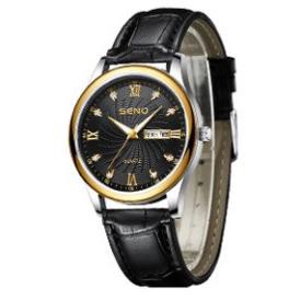 Đồng hồ nam Seno cao cấp chống nước dây da sang trọng DH9104 - senowatch709