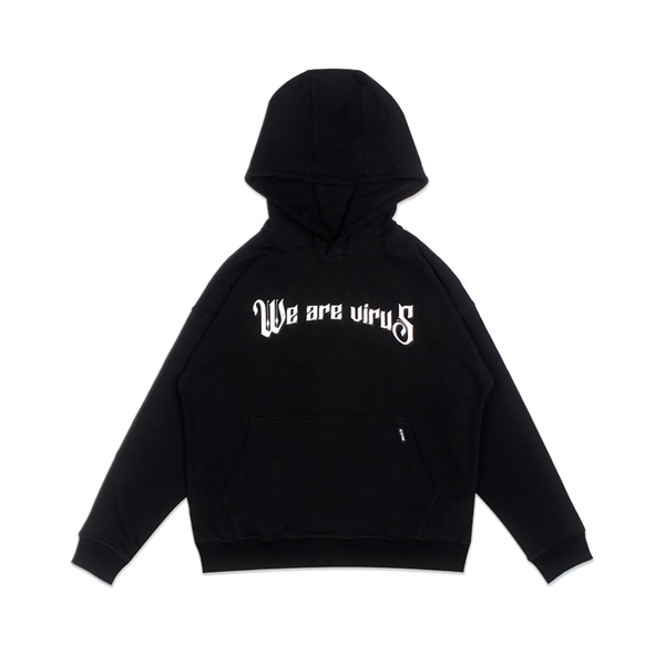 Áo Hoodie khoác Nam Nữ Form Rộng Vải Nỉ Màu Đen In Hình We Are Virus Essential by Local Brand Xfire Unisex