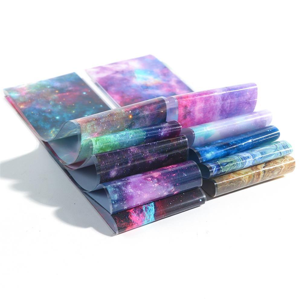 Set 10 Miếng Dán Trang Trí Móng Tay Màu Sắc Kẹo Ngọt Xinh Xắn