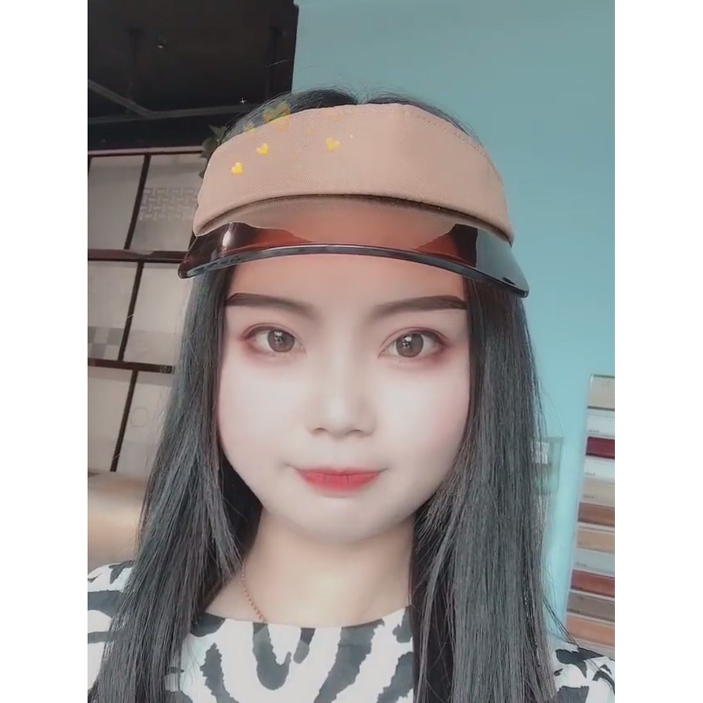 [Sẵn Hàng]⭕️Mũ nửa đầu nhựa trong suốt(ảnh thật)10 màu