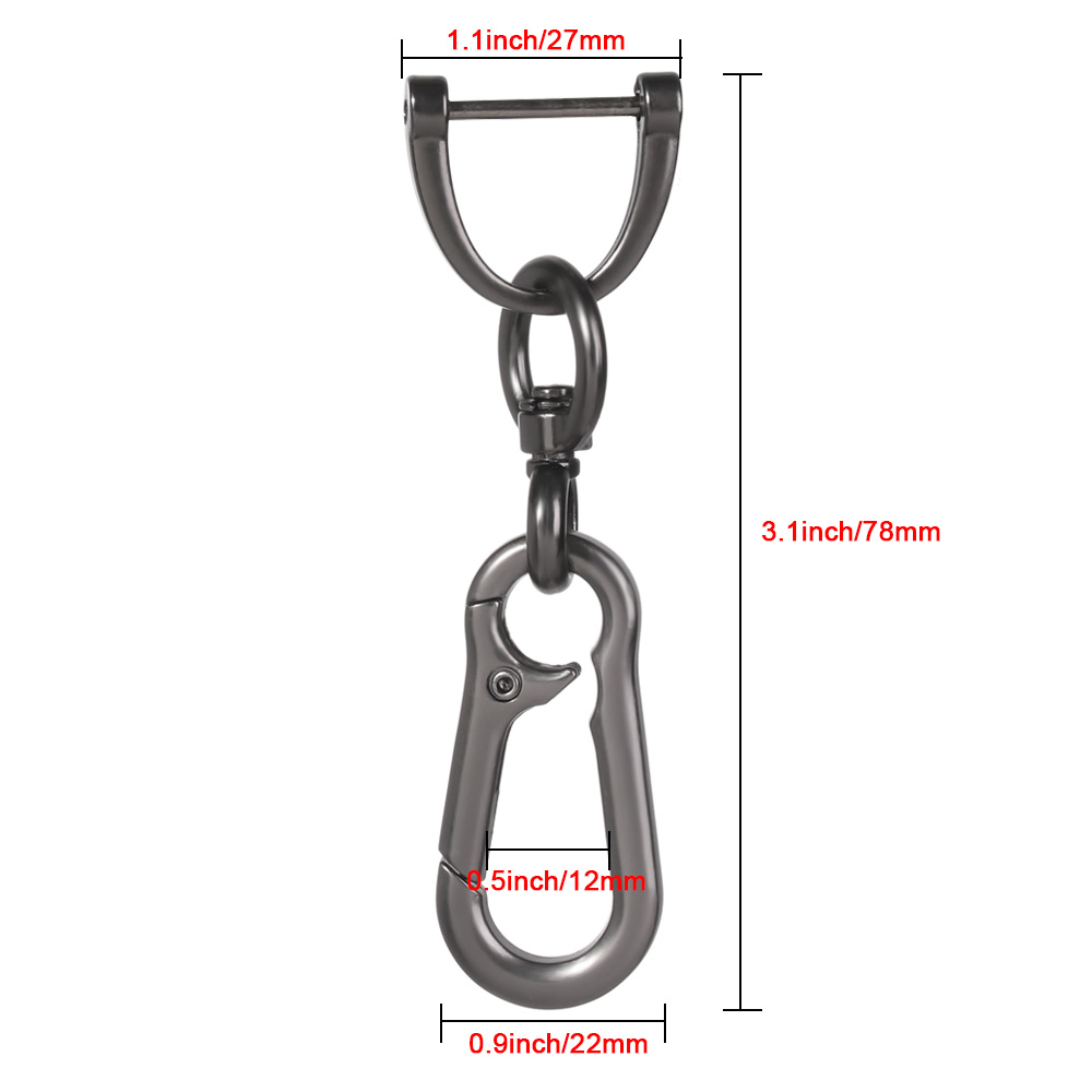 Móc khóa carabiner xoay 360 độ tiện dụng