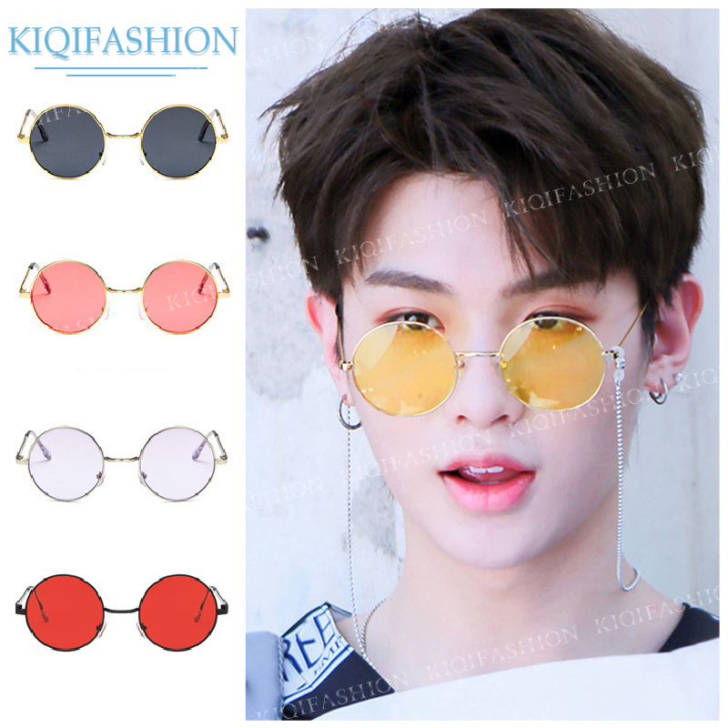 Kính mát gọng tròn phong cách Hàn Quốc Hip Hop cho nam
