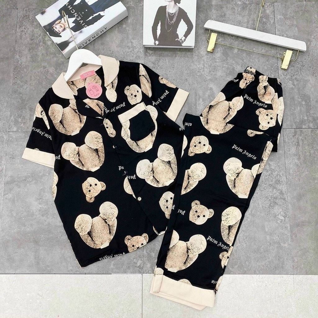 [MGCD] Đồ Ngủ Nữ Cao Cấp, Bộ Ngủ Pijama Lụa Mango Cao Cấp Cộc Tay Quần Dài Công Chúa Dễ Thương