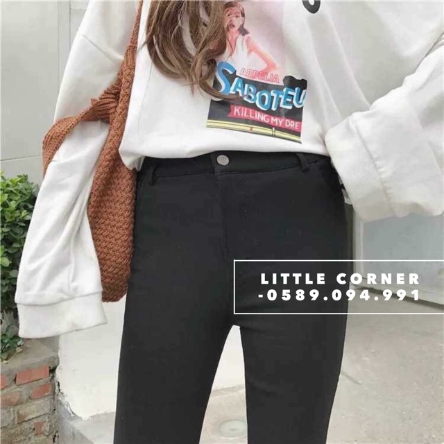 Quần jeans TOPSHOP đen nữ cạp cao ảnh thật hàng có sẵn freeship loại 1