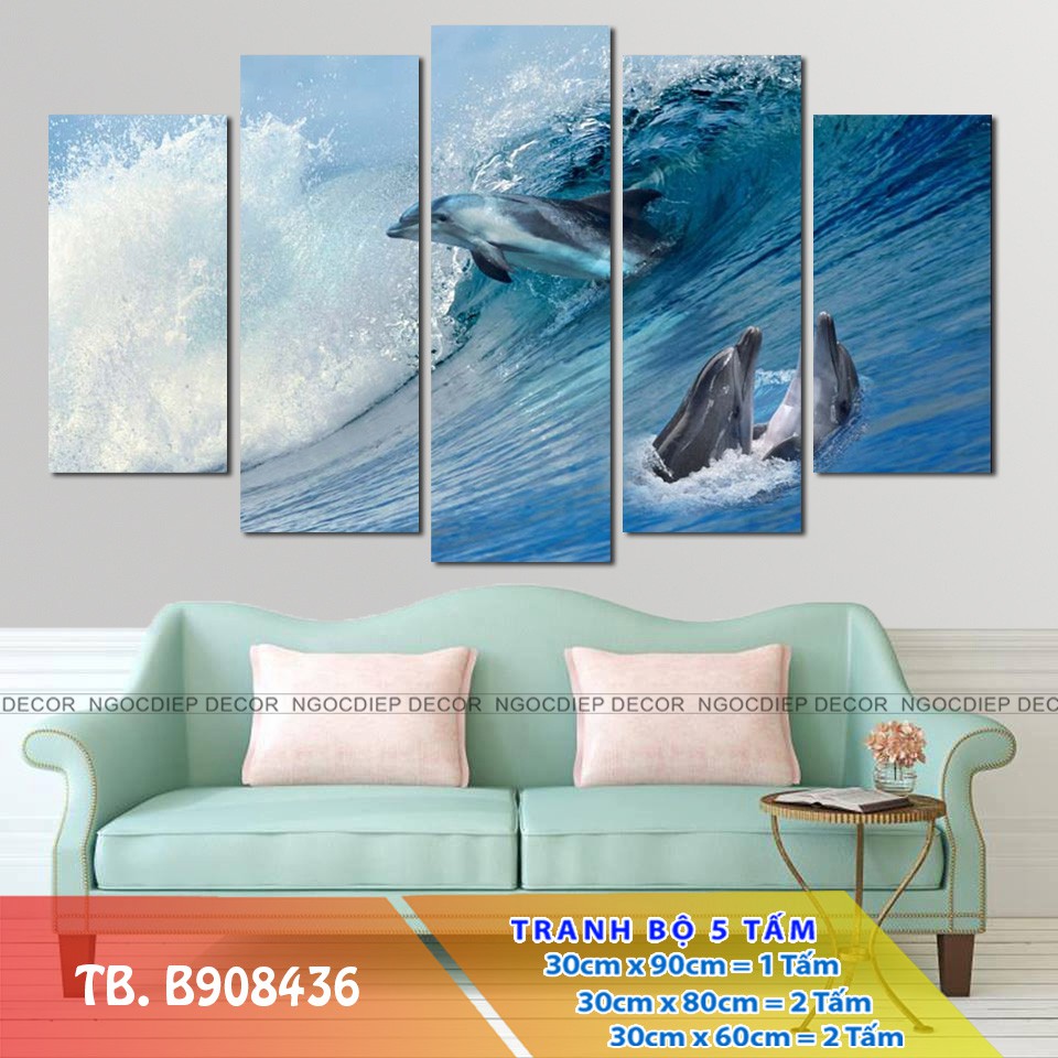 [SALE] bộ 5 tấm tranh treo tường bờ biển, tranh phong thủy tuyệt đẹp loại 1 giá rẻ 30*60|80|90