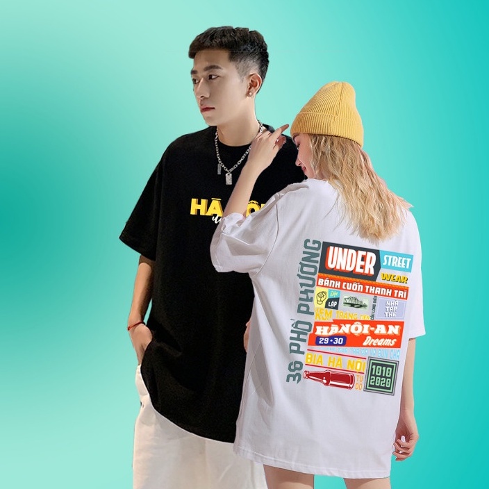 Áo Phông, Thun Tay Lỡ under Hà Nội Áo Phông 100% Cotton Nam Nữ Unisex - In Hình Local Brand Streetwear