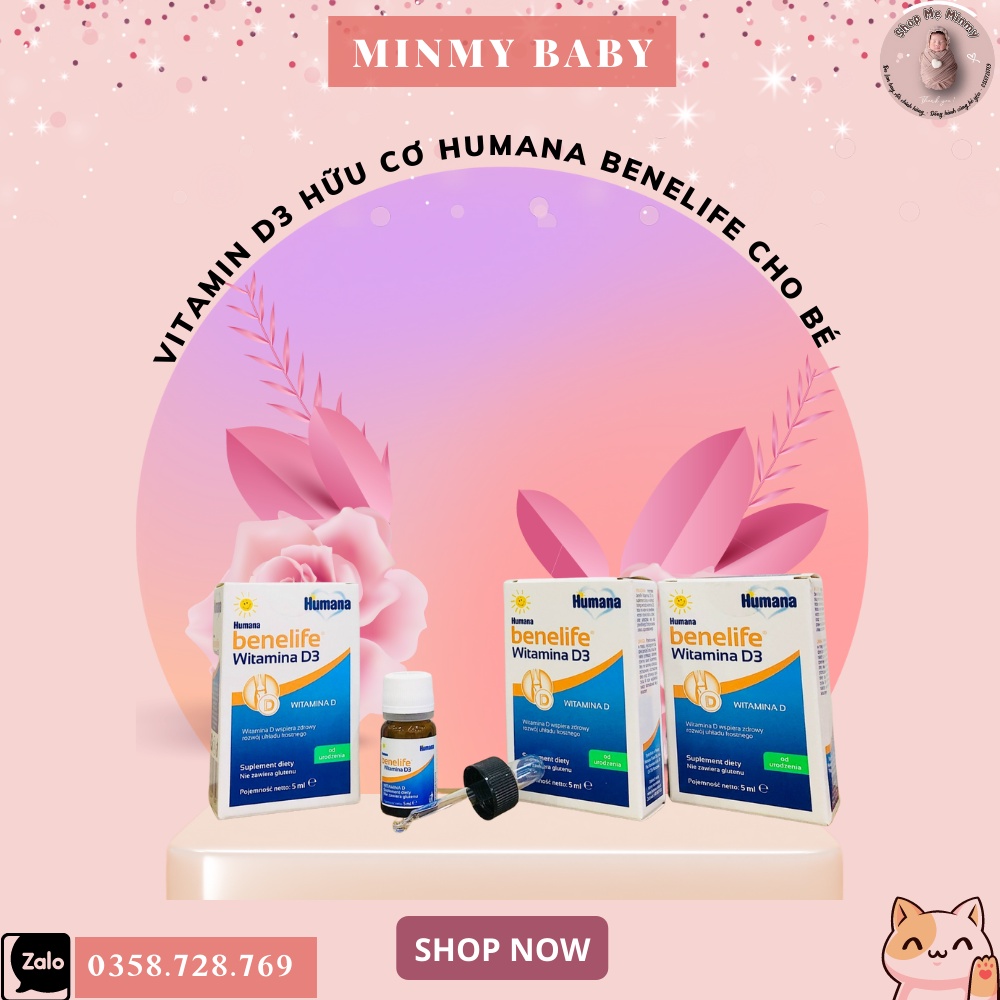 Vitamin D3 Humana Benelife- Vitamin D3 hữu cơ cho bé