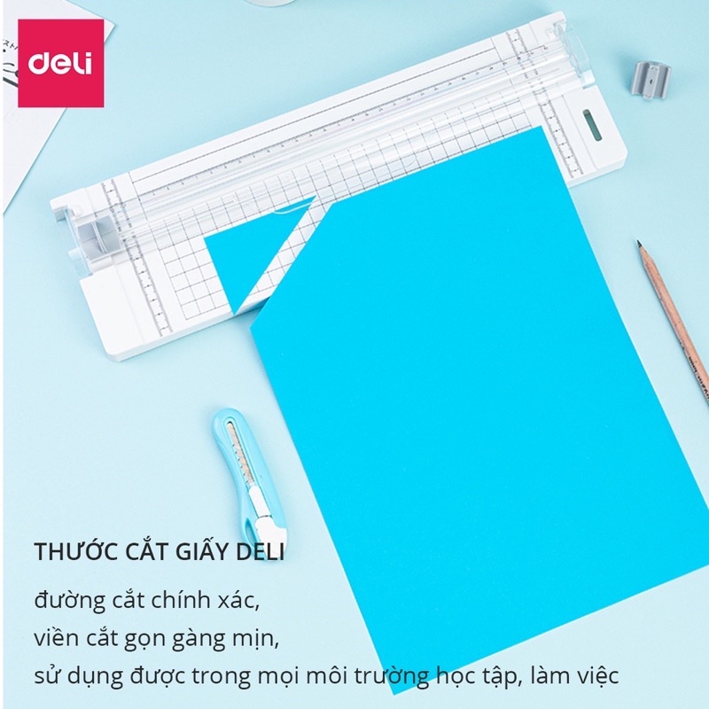 Bàn Cắt Giấy Deli Mini Khổ A4 [ TIỆN LỢI ] Cắt Được Giấy 300gsm