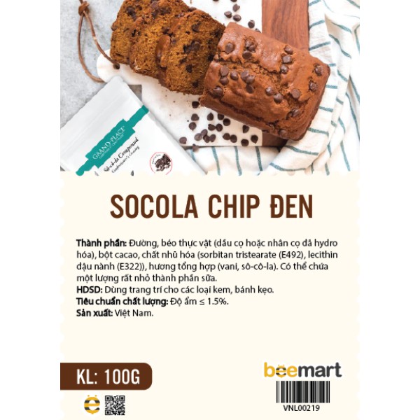 Socola chip đen 100gr