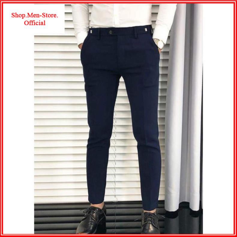 Quần âu nam phong cách Hàn Quốc dáng ôm thời trang vải chống nhăn không xù