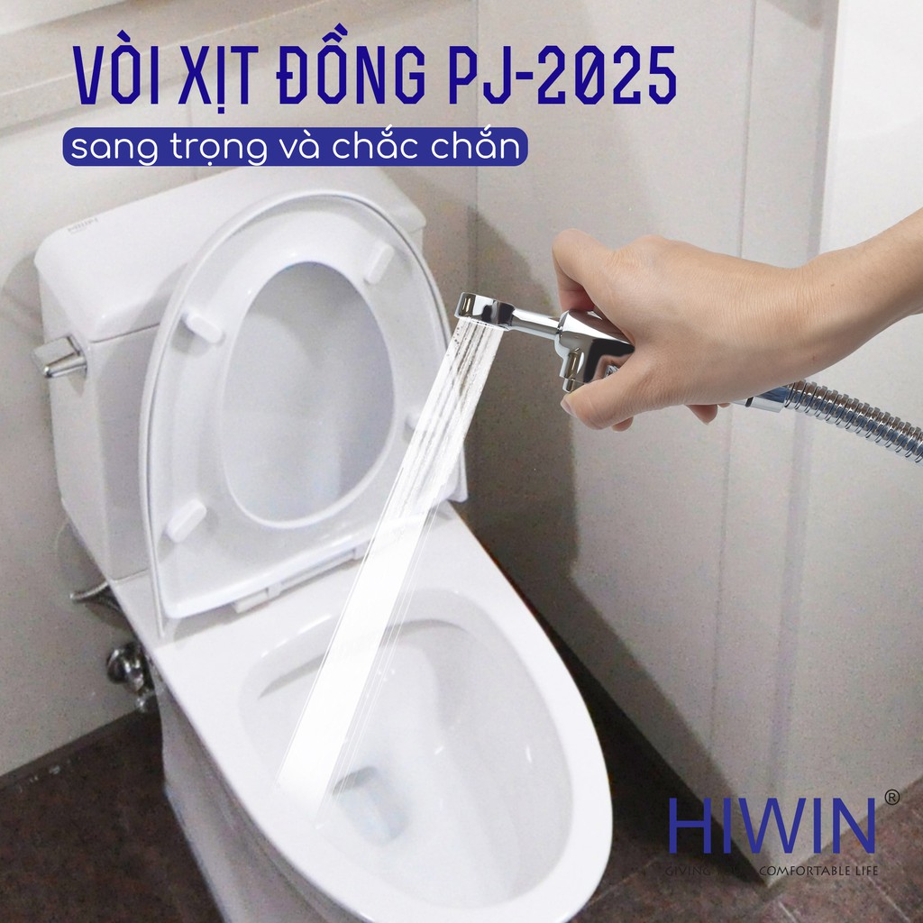 Bộ vòi xịt vệ sinh đa năng đồng mạ crom Hiwin PJF-2025