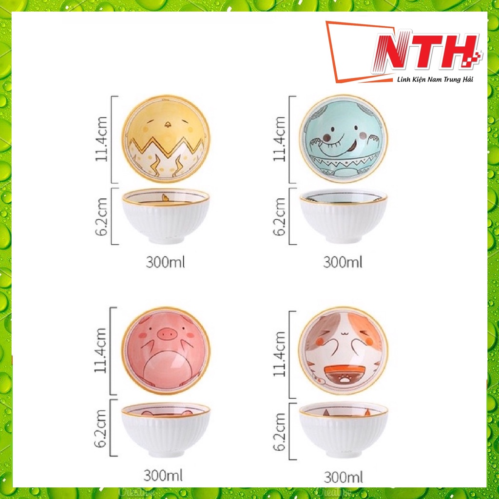 Bộ Chén Đũa Sứ Tableware (6 bộ) - NTH