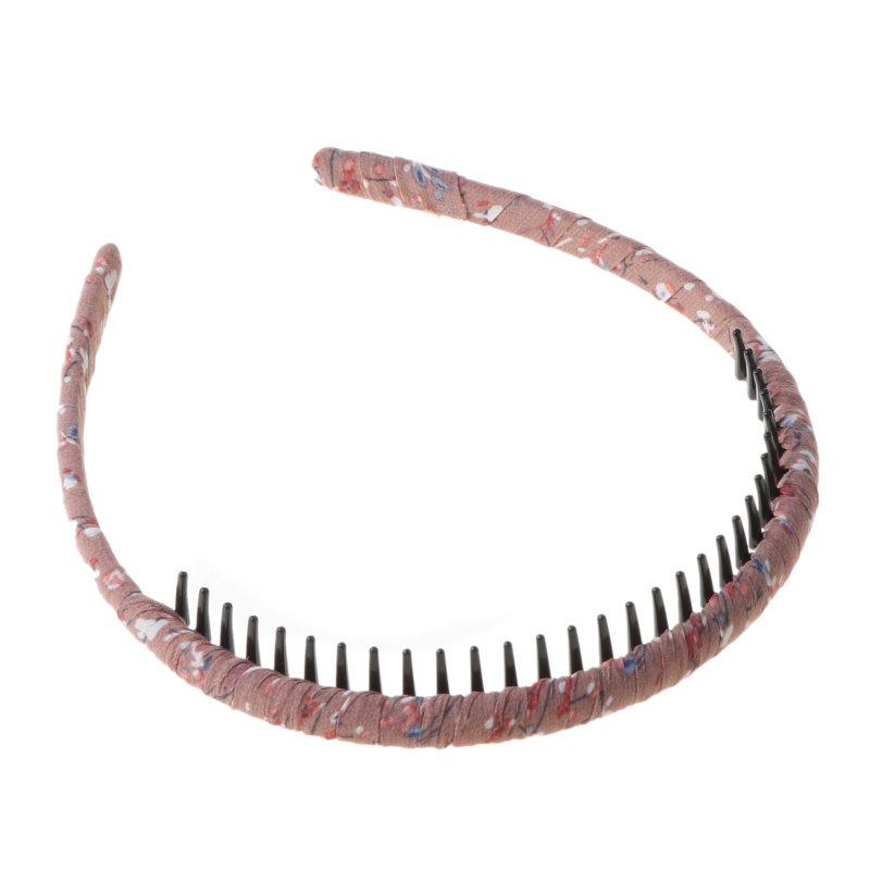 Băng Đô Cài Tóc Bản Rộng Họa Tiết Hoa Màu Trơn DIY