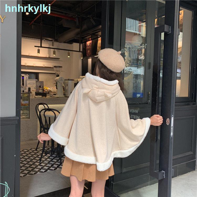 ☁Áo khoác lót nhung dày hình tai mèo đáng yêu thời trang thu đông | BigBuy360 - bigbuy360.vn