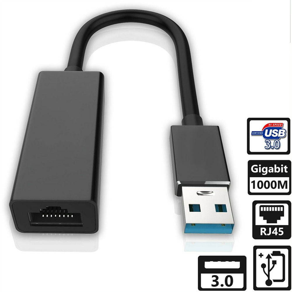 Bộ Chia Cổng Mạng Lan Rj45 1000mbps Usb 3.0 Cho Windows / Mac