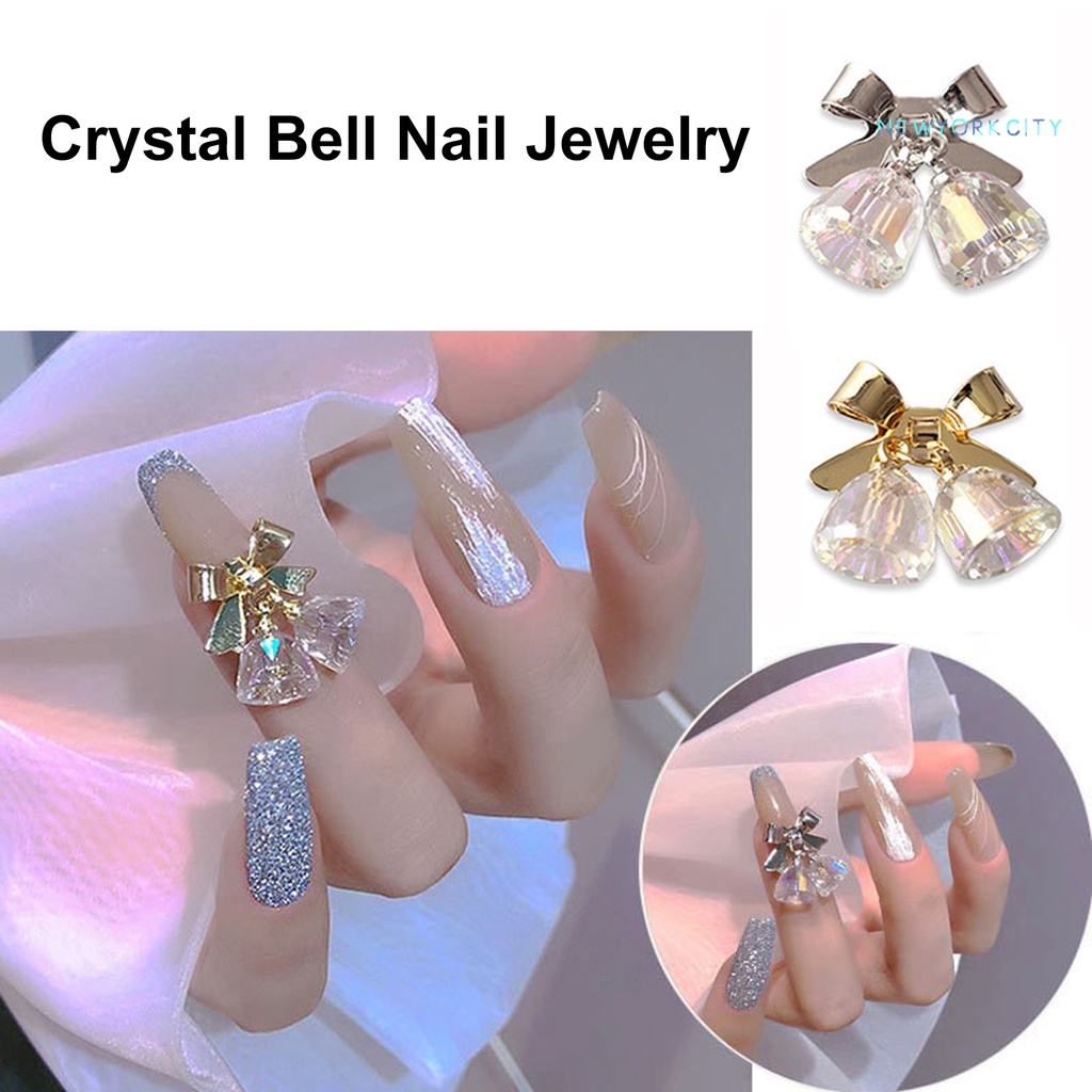 Chuông Trang Trí Móng Tay 3D Trong Suốt Xinh Xắn