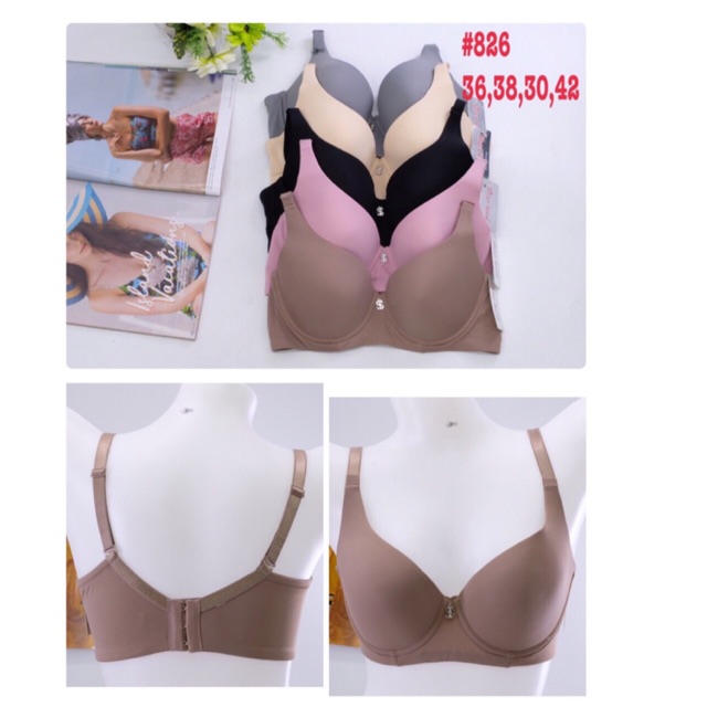 Áo ngực bigsize có gọng mút mỏng Thái Lan Sisterhood 826 cup C nâng ngực size 36 đến 42