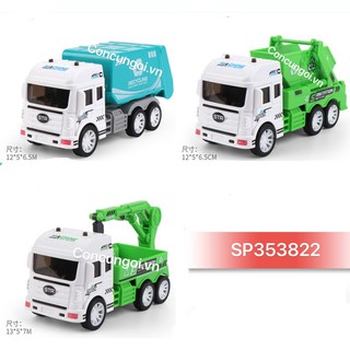 Đồ chơi XE CT TRỚN 3C (CẨU, HỐT RÁC, BỒN) + BIỂN BÁO TL 1:32, JW567-017