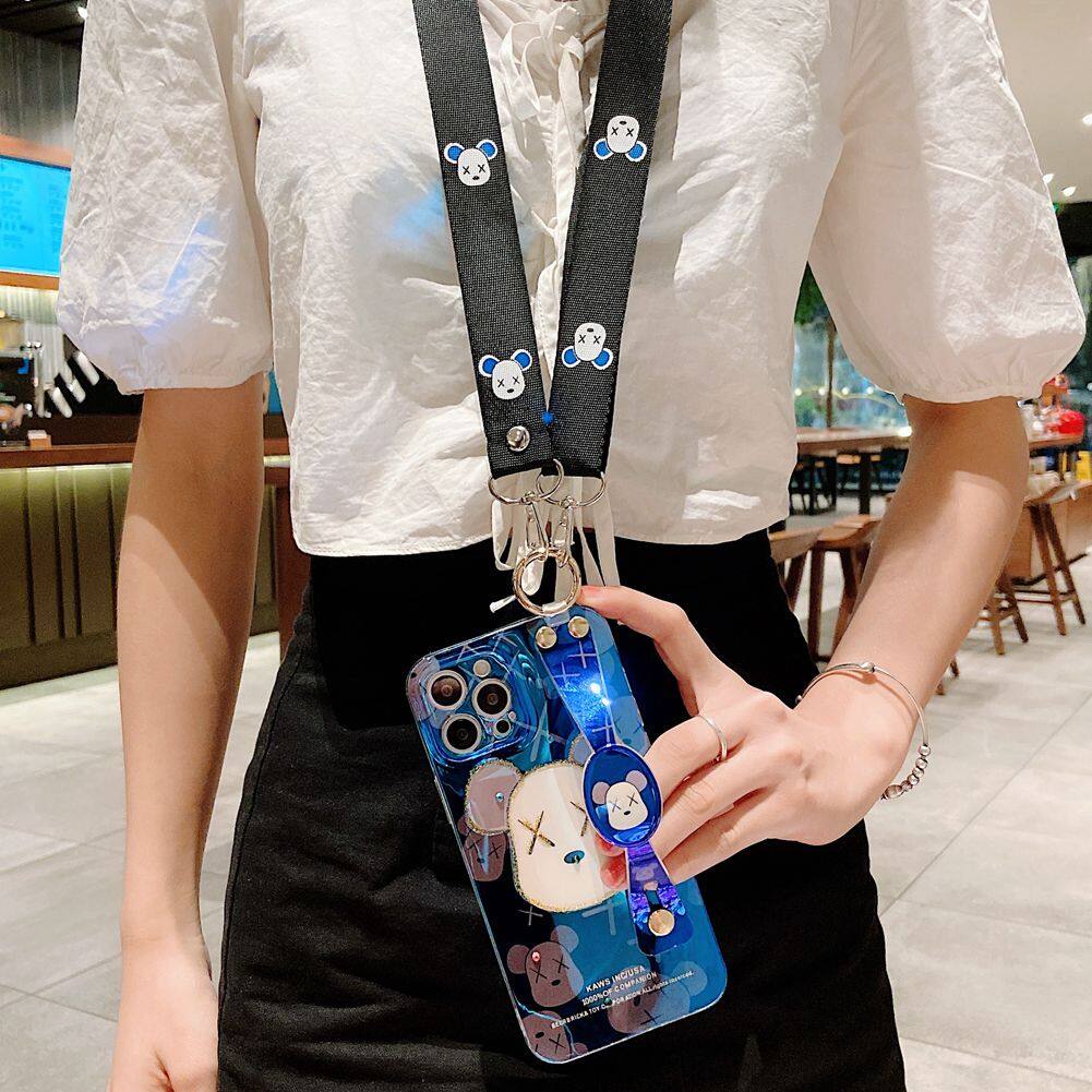 Ốp Điện Thoại Silicon Mềm Có Dây Đeo 3 Trong 1 Cho iphone 13 14 15 pro max 12mini 11pro max xsmax x xs xr 7 8 plus
