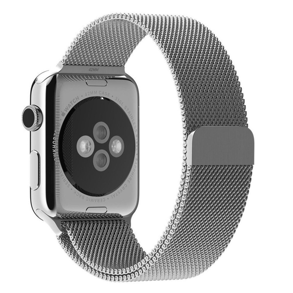 Đối với Apple Watch 5/4/3/2/1 38 / 40mm 42 / 44mm Dây đeo bằng thép không gỉ Milan Vòng đeo tay thay thế dây đeo kim loại có móc cài từ tính