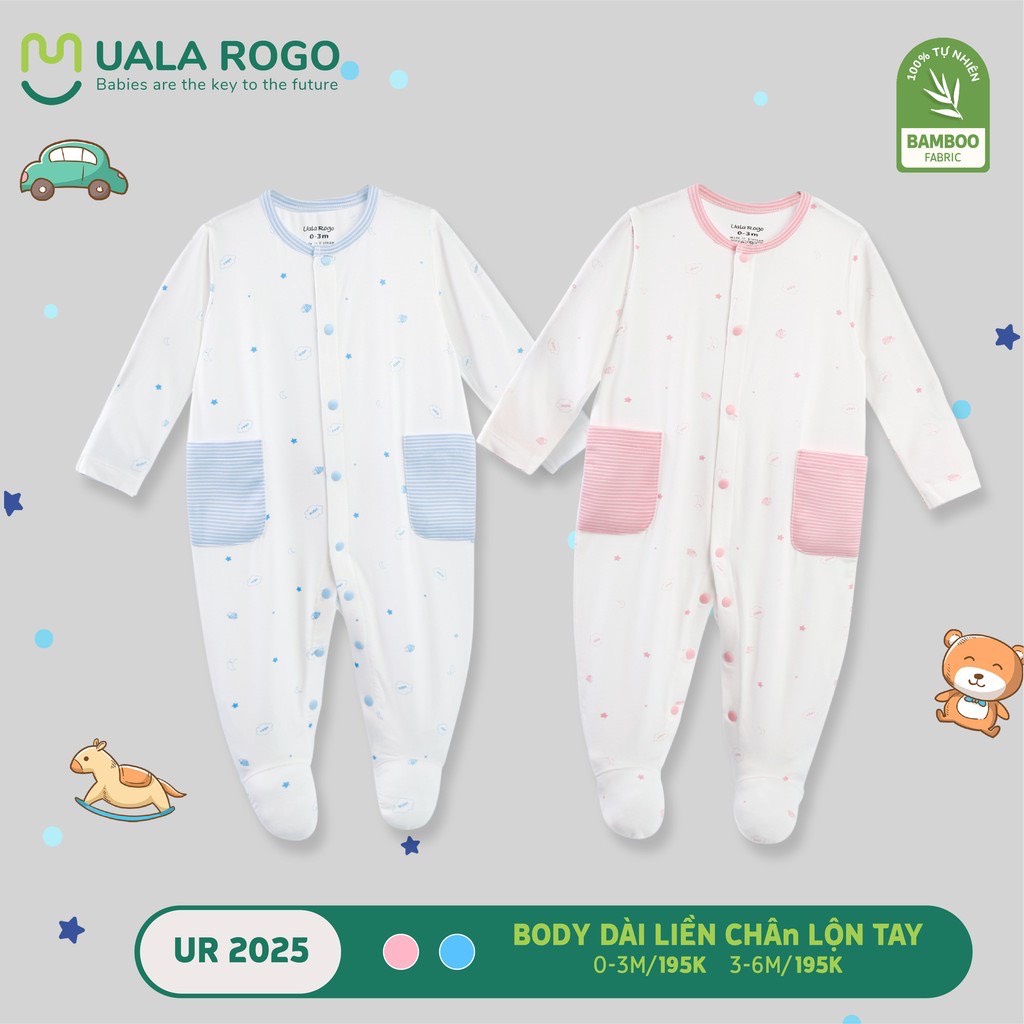 Body Liền Tay Chân Bamboo Uala Rogo