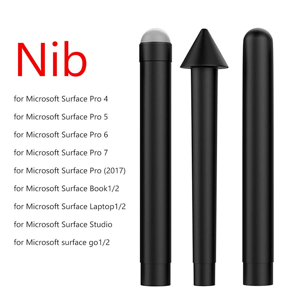 3 cái Đầu bút ban đầu Bộ bút cảm ứng Ngòi HB 2H H cho Microsoft Surface Pro 7/6/5/4 / Book / Studio / Go