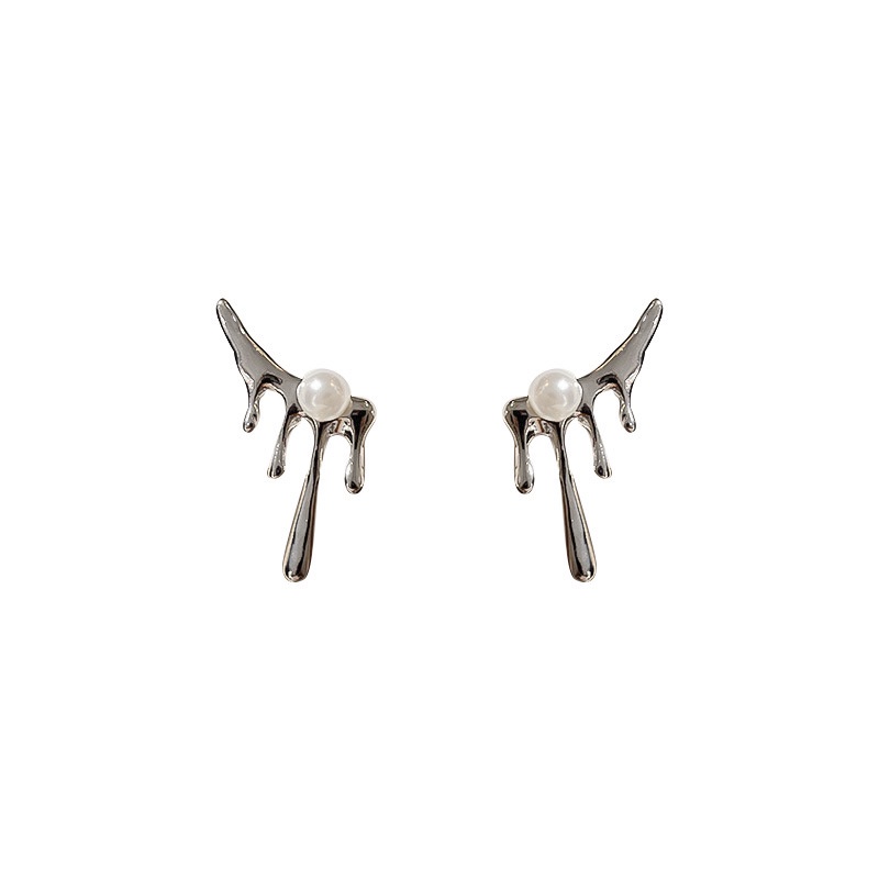 Bông Tai Đính Ngọc Trai Thời Trang Phong Cách Hip Hop