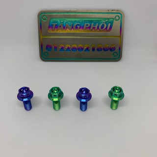 Ốc GR5 Titanium 8 ly 2,5 phân đầu Probolt gắn pass heo trước xe Honda, gác chân sau Honda/ Yamaha