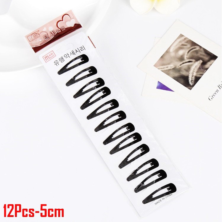 Set 12 kẹp tóc phong cách đơn giản cho nữ