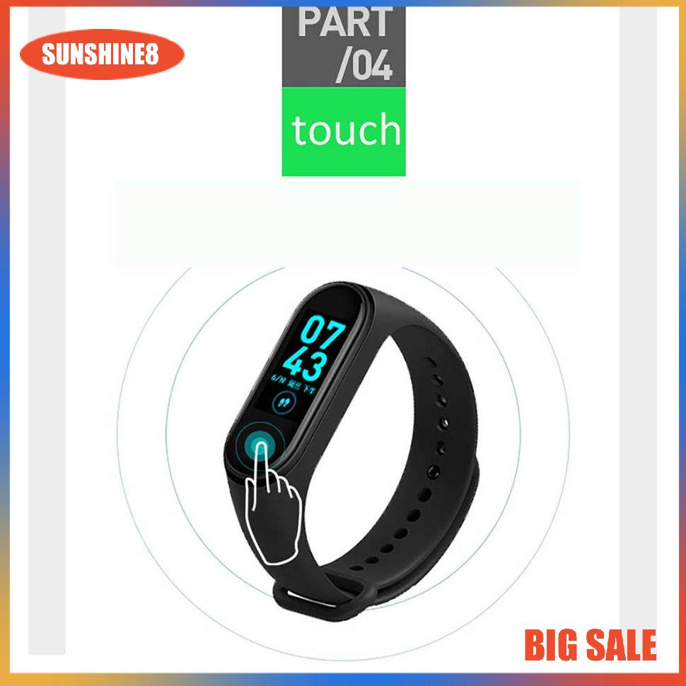 【SUN】❇️M4❇️Fitness Tracker Watch Sport Bracelet Heart Rate Heartband Health Wristband