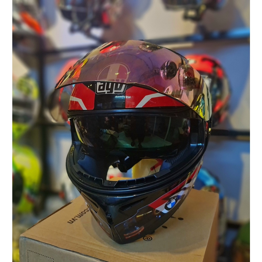 Nón bảo hiểm Fullface M266 đen bóng siêu đẹp dán tem RR