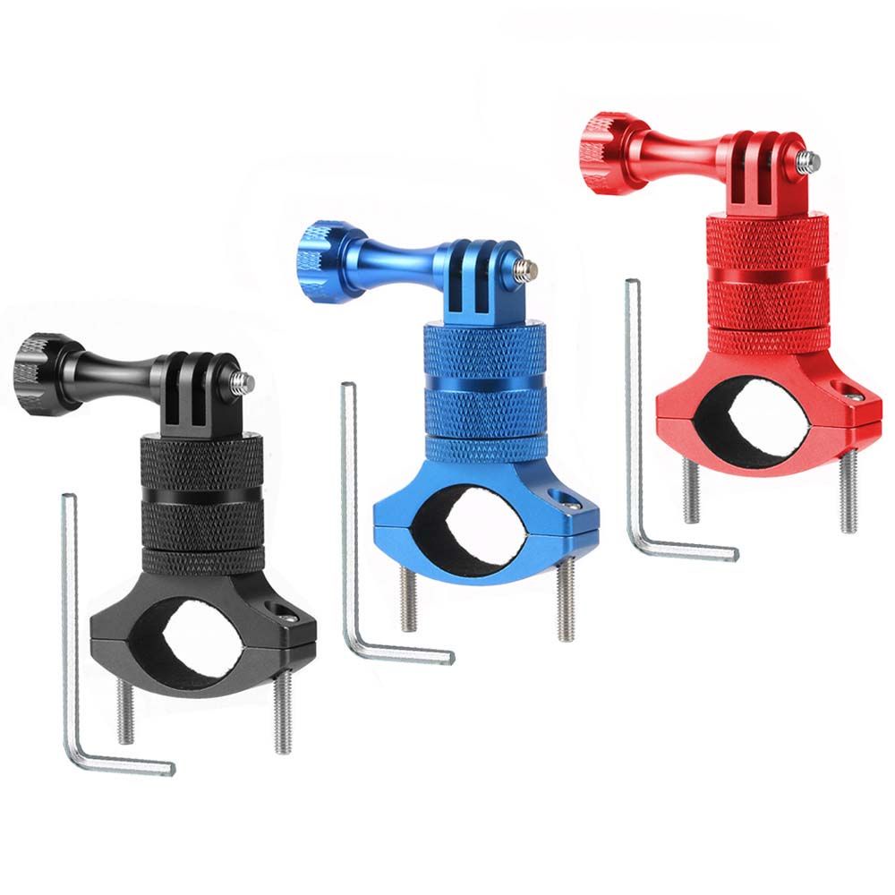 Giá đỡ kẹp camera hành trình GOPRO bằng hợp kim nhôm xoay 360 độ gắn tay lái xe đạp leo núi/ xe máy