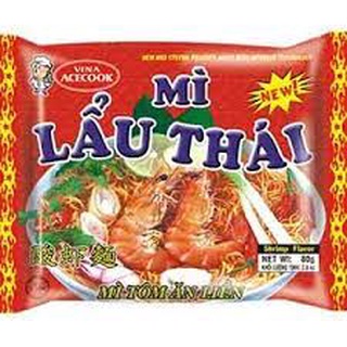 Combo 15 gói Mỳ ăn liền Acecook Mỳ lẩu thái tôm chua cay gói 80g