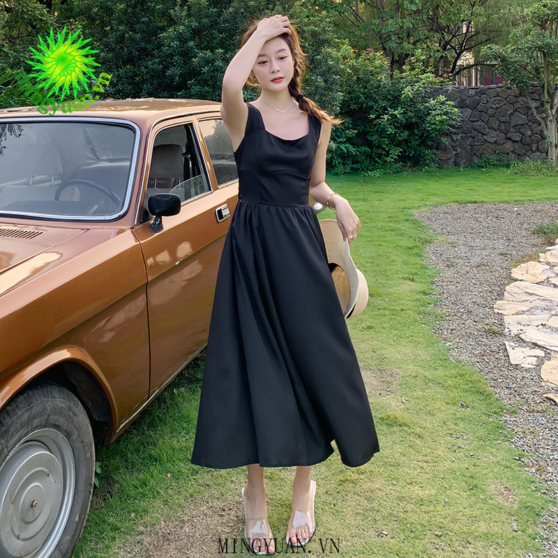 Đầm Nữ Không Tay Kiểu Dáng Retro Thời Trang Quyến Rũ
