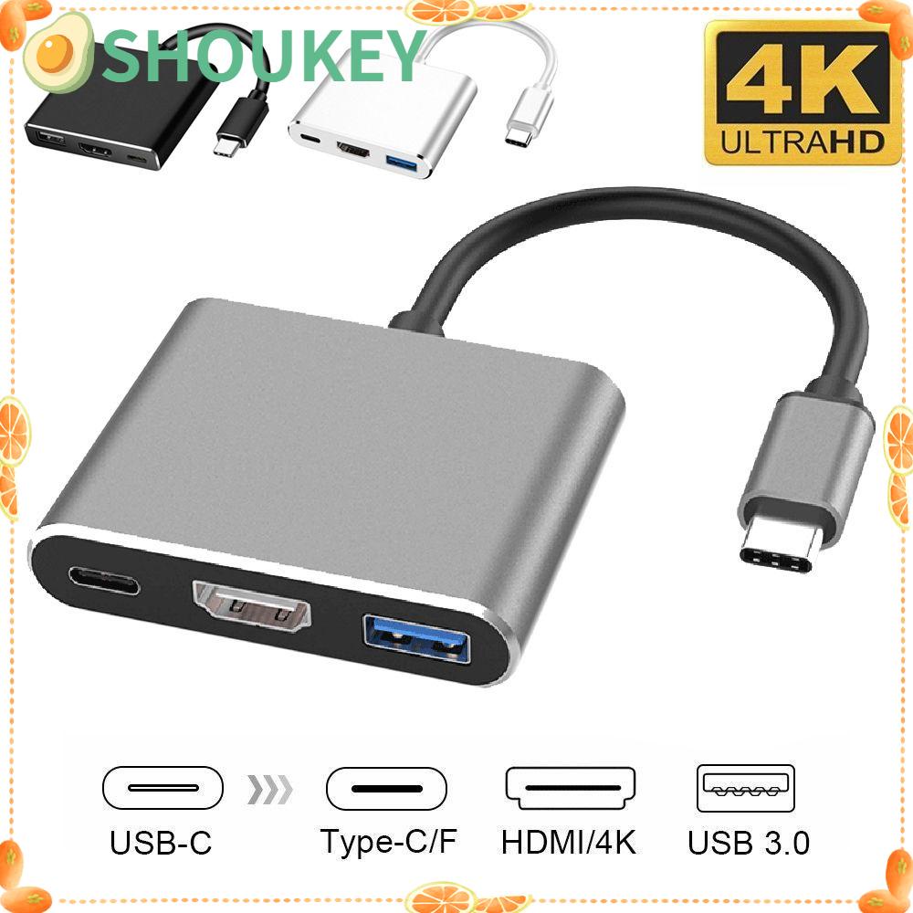 SHOUHOU USB 3 In 1 Hub 3.1 Type C to USB-C 4K 3.0 PD Charging Adapter Converter Cable For MacBook Pro
