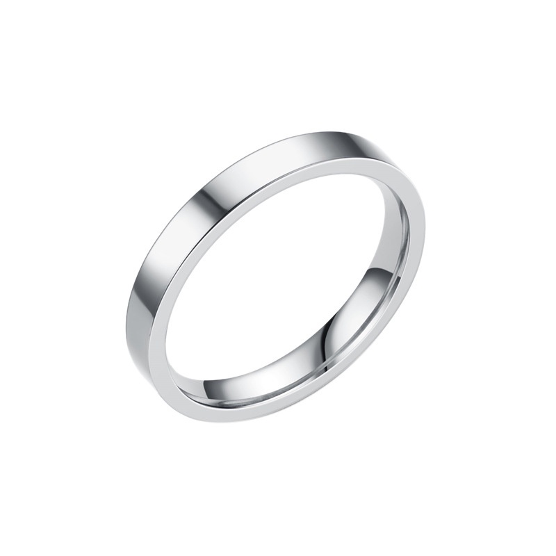 Nhẫn thiết kế đơn giản bằng thép titan nhẹ thời trang cá tính độc đáo cho nam và nữ